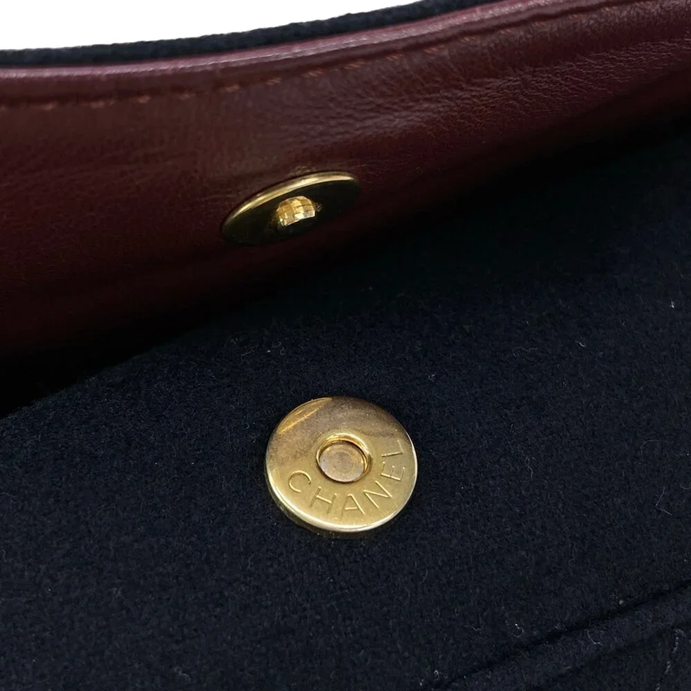 Chanel Matelasse Shoulder Bag Cotton Jersey Lambskin